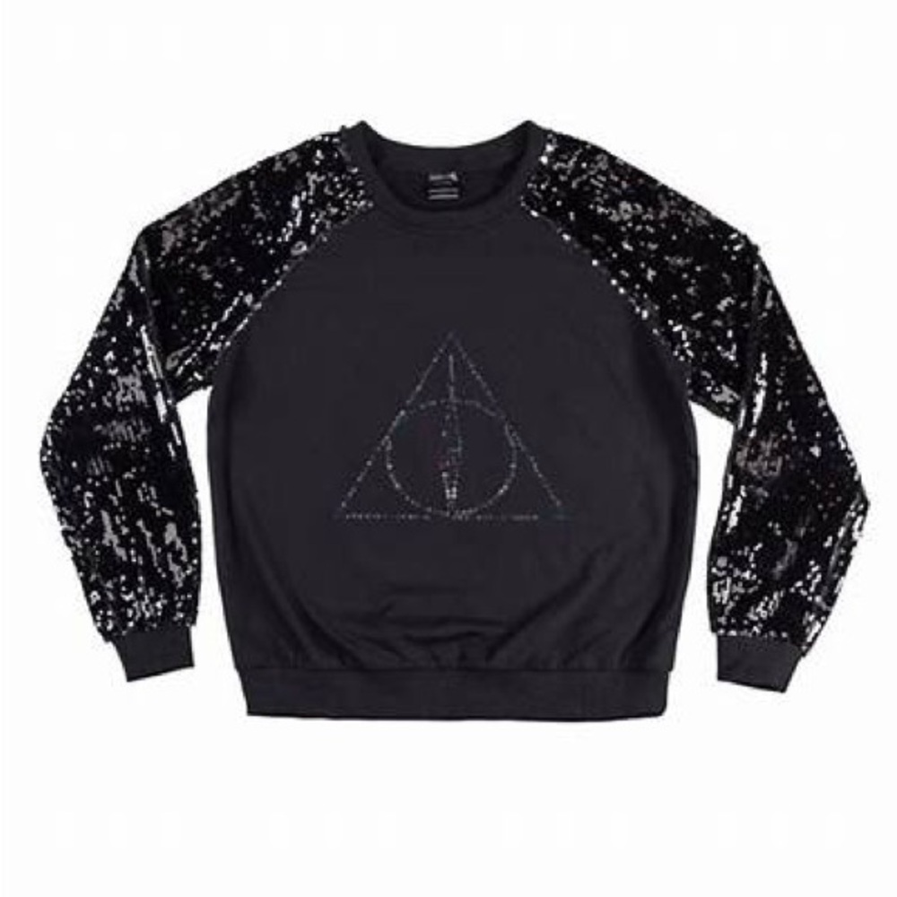 Harry Potter Deathly Hallows Sequin Top, medium